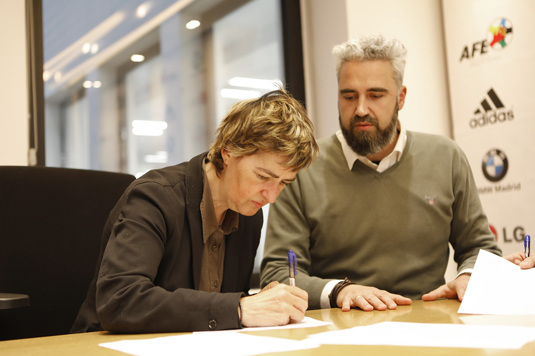 Firma convenio futbol femenino en AFE