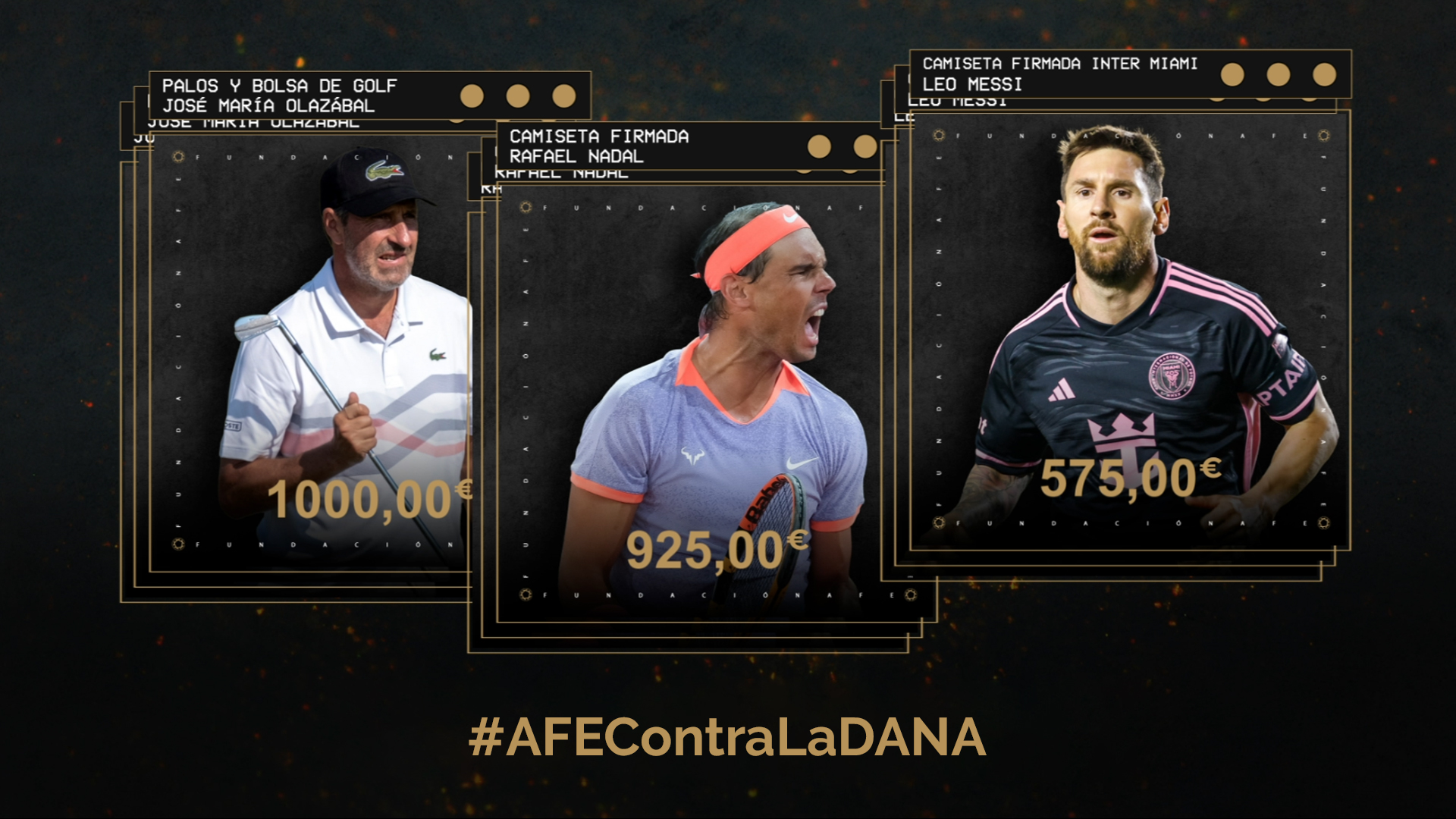 La quinta subasta solidaria #AFEContraLaDANA de la Fundación AFE recauda 6.814€